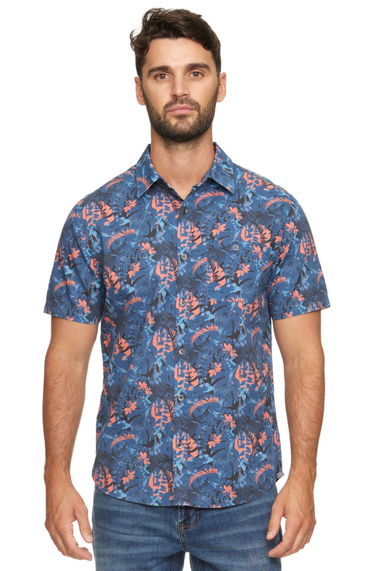 Flag & Anthem Pompano Tropical Print Short Sleeve Shirt