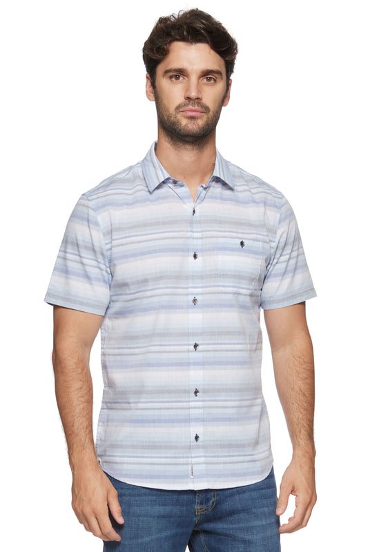 Flag & Anthem Riverton Horizontal Stripe Stretch Short Sleeve Shirt