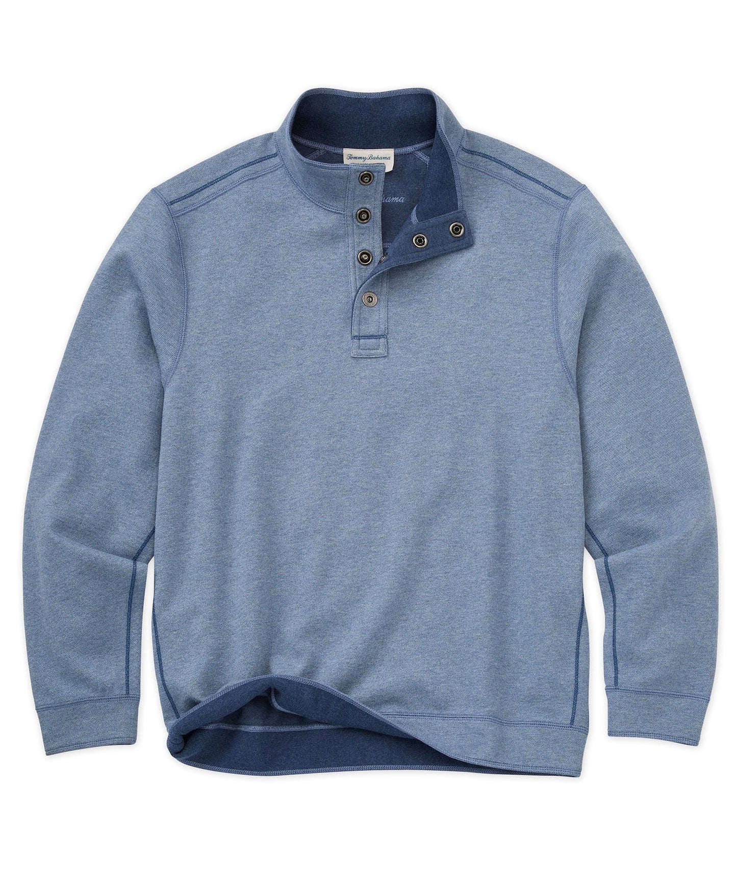 Tommy Bahama Flipfield Snap Mock Neck Reversible Sweater