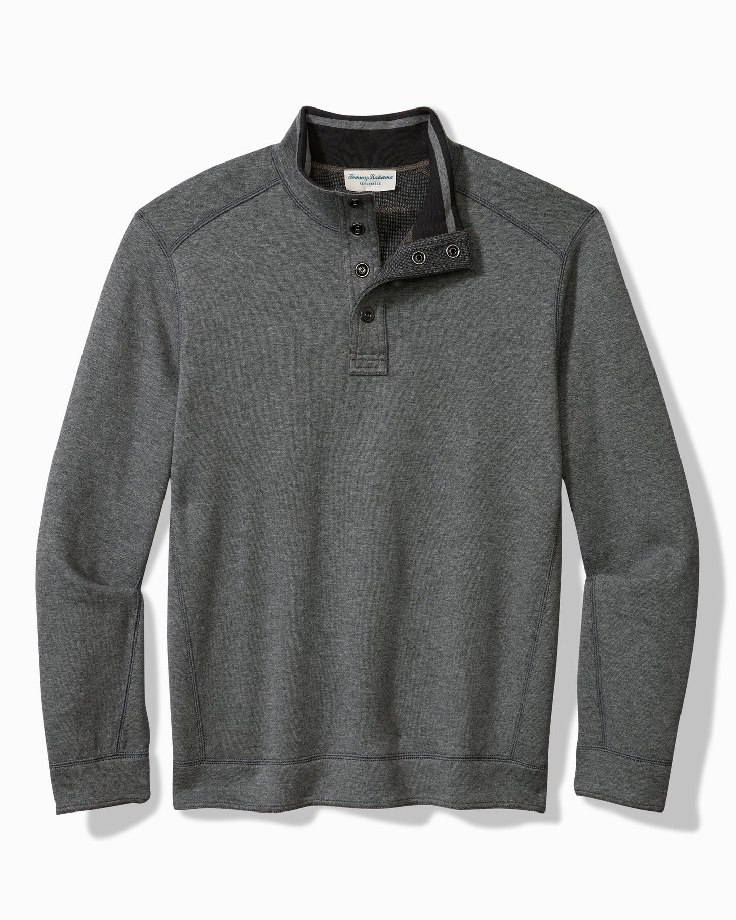 Tommy Bahama New Flip Coast Snap Mock Neck Reversible Sweater