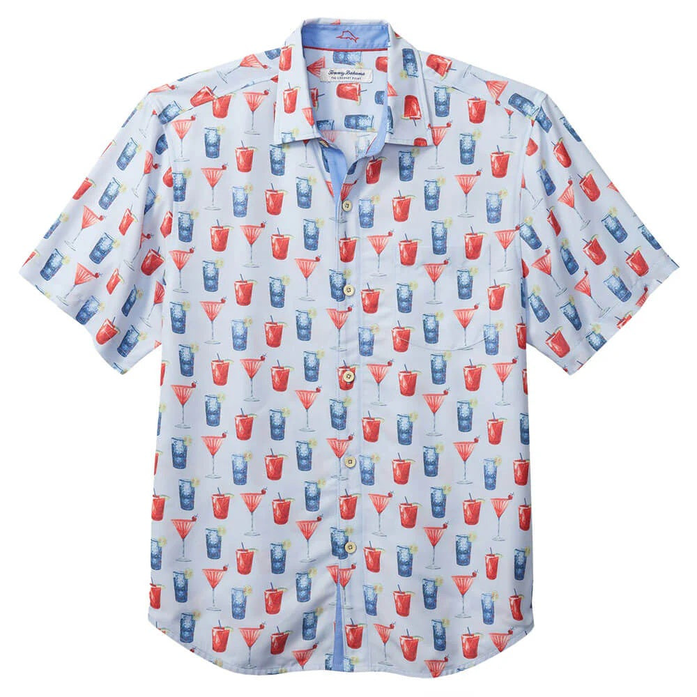 Tommy Bahama Coconut Point Red, White, and Cheers IslandZone® Camp Shirt