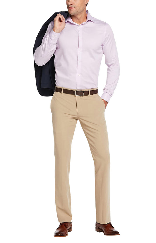 Savane Slim Fit 4-Way Stretch Flat Front Dress Pant
