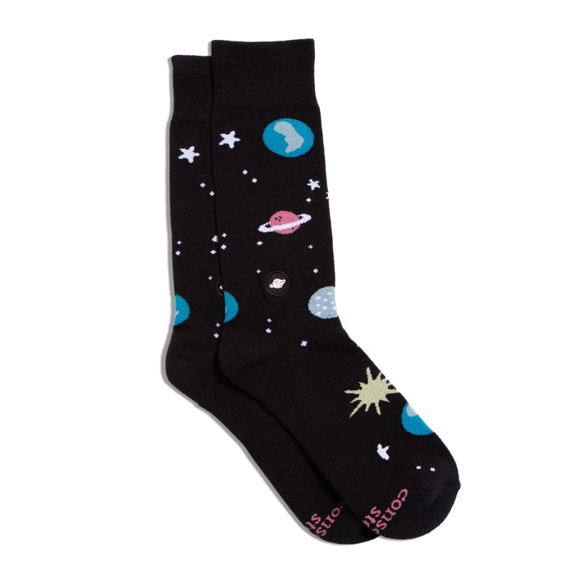 Conscious Step Socks that Support Space Exploration - Galaxy