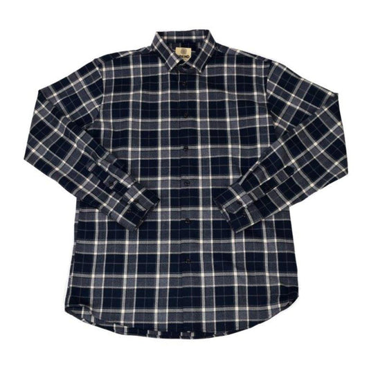 Trend by Fusion Long Sleeve Dark Teal Plaid Stretch Sport Shirt