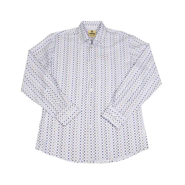 Trend by Fusion Long Sleeve 'All Over Foulard' Print Stretch Sport Shirt