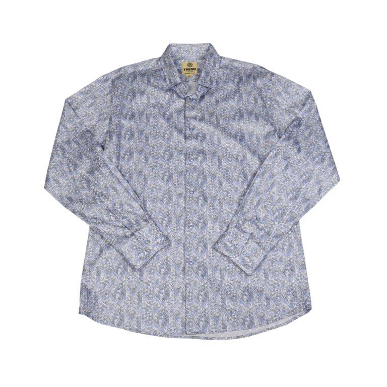 Trend by Fusion Long Sleeve 'Paisley' Print Poplin Sateen Sport Shirt