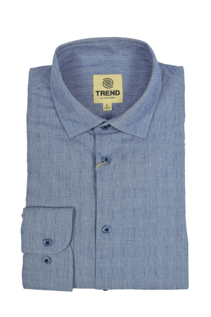 Trend by Fusion Long Sleeve Indigo Geo Sport Shirt – Dick Anthony Ltd.