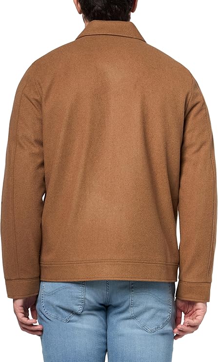 Nautica Wool Blend Snap & Zipper Front Jacket