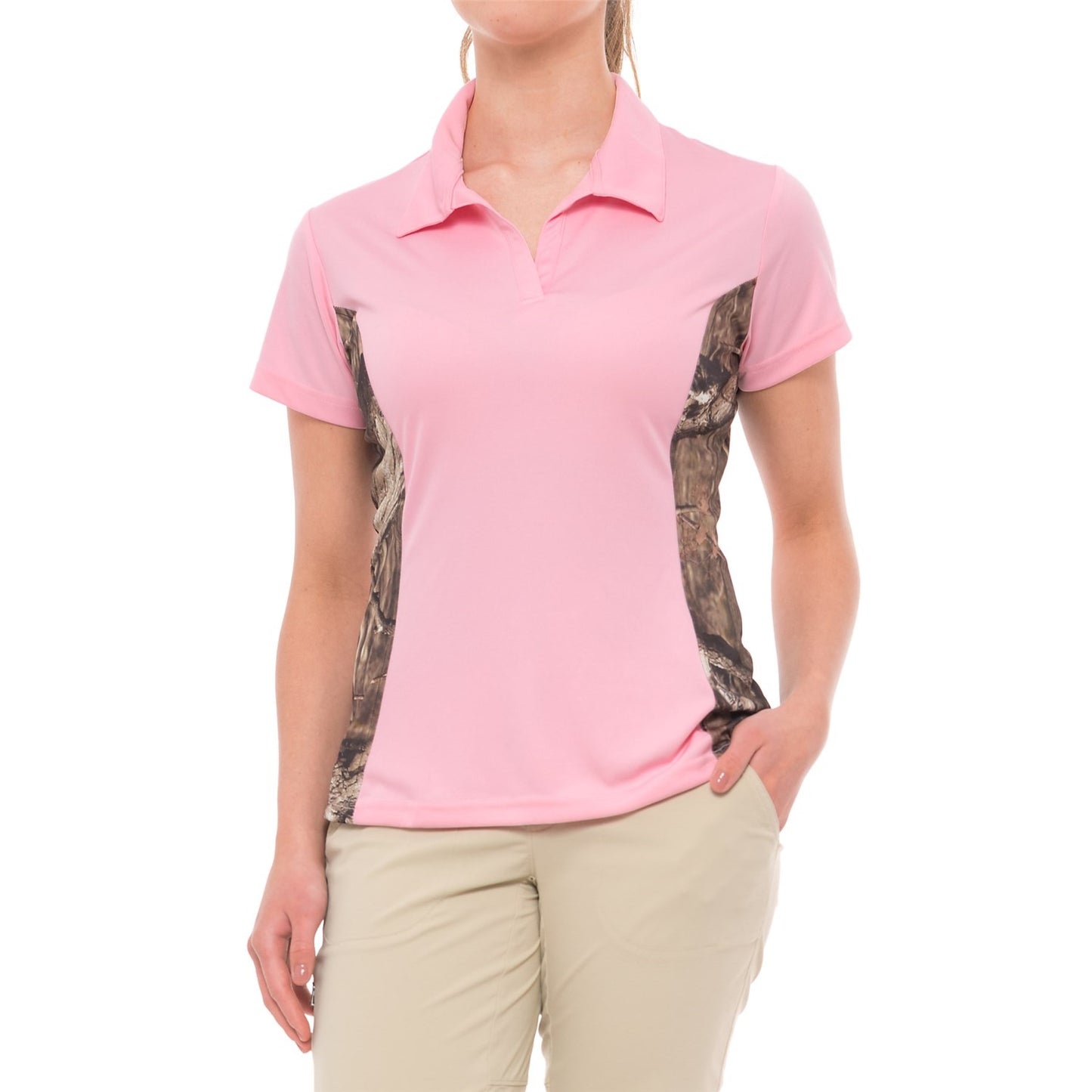 Bimini Bay Outfitters Women's Camo Insert Polo Shirt